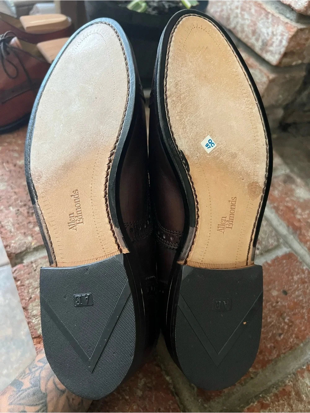 Allen Edmonds Dark Brown Cap-Toe Brogue Oxfords